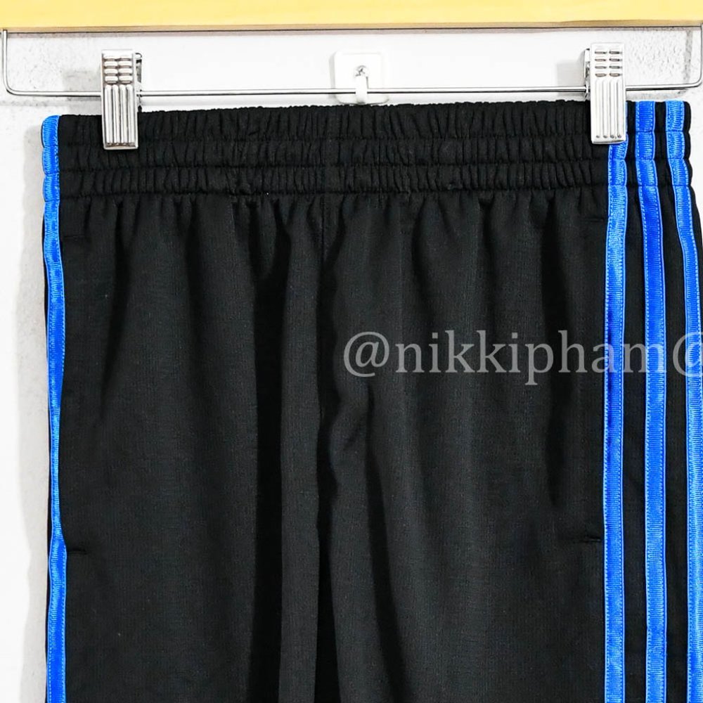 Brand new adidas Youth  active shorts in black ( no tag)/ blue - Picture 2 of 7